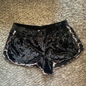 Victoria’s Secret Pink - Velour Black Cheetah Shorts